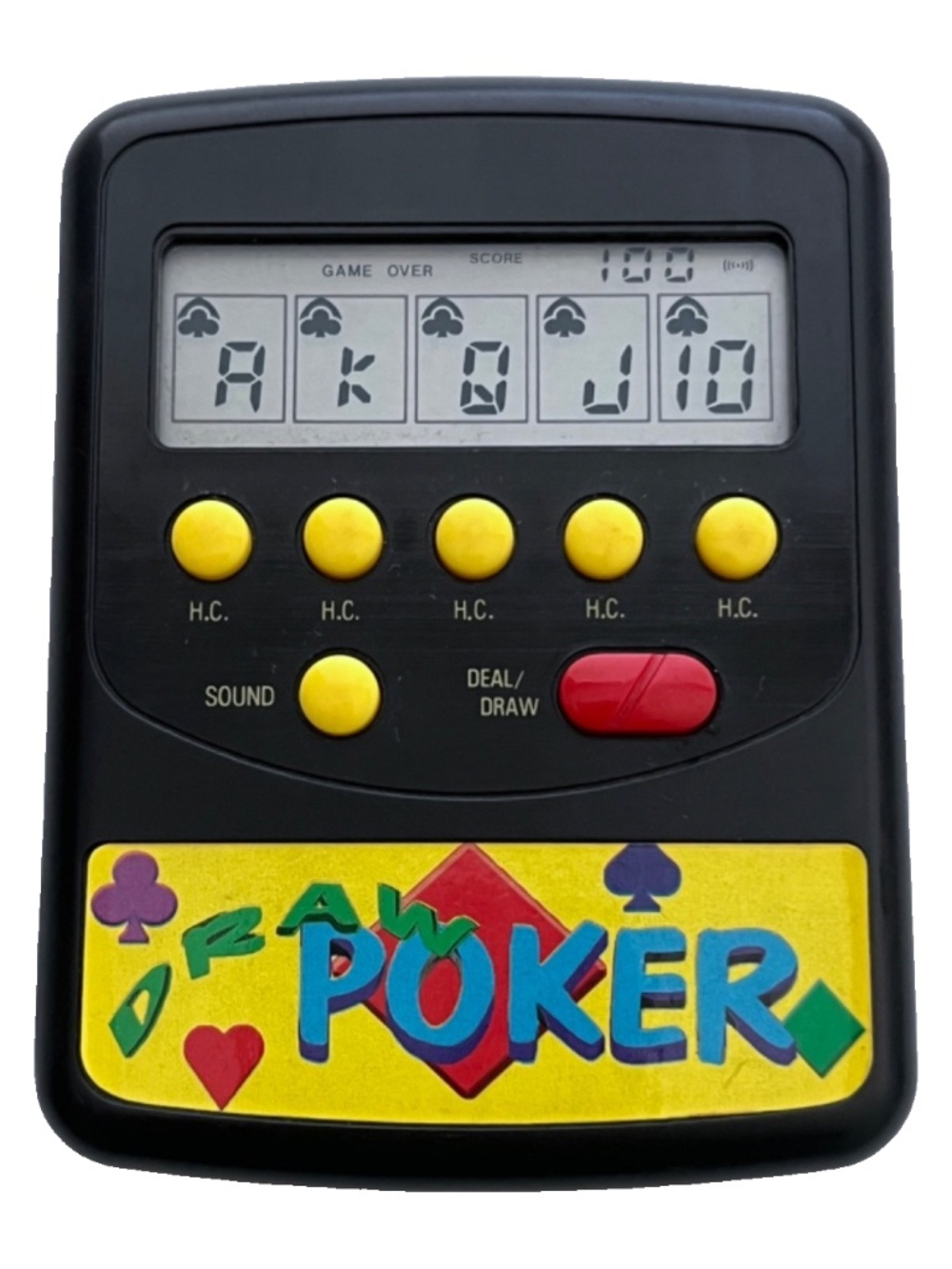 Vintage Radio Shack Draw Poker Handheld Pocket Electronic Game